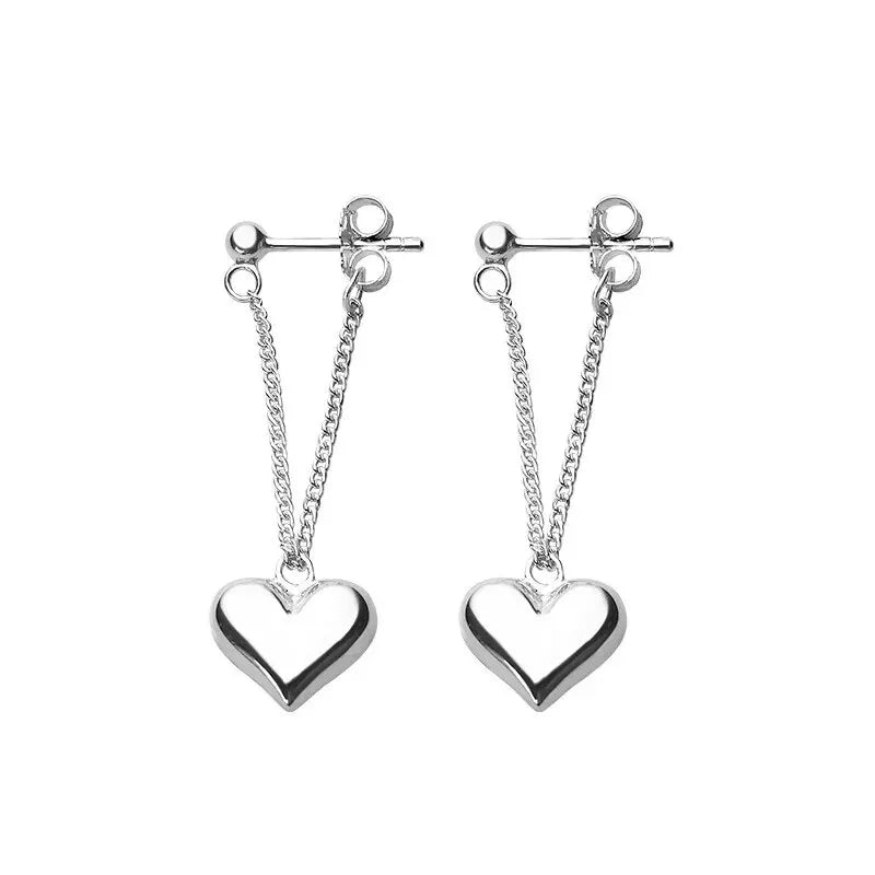 Geometric Heart-shaped Earrings For Women