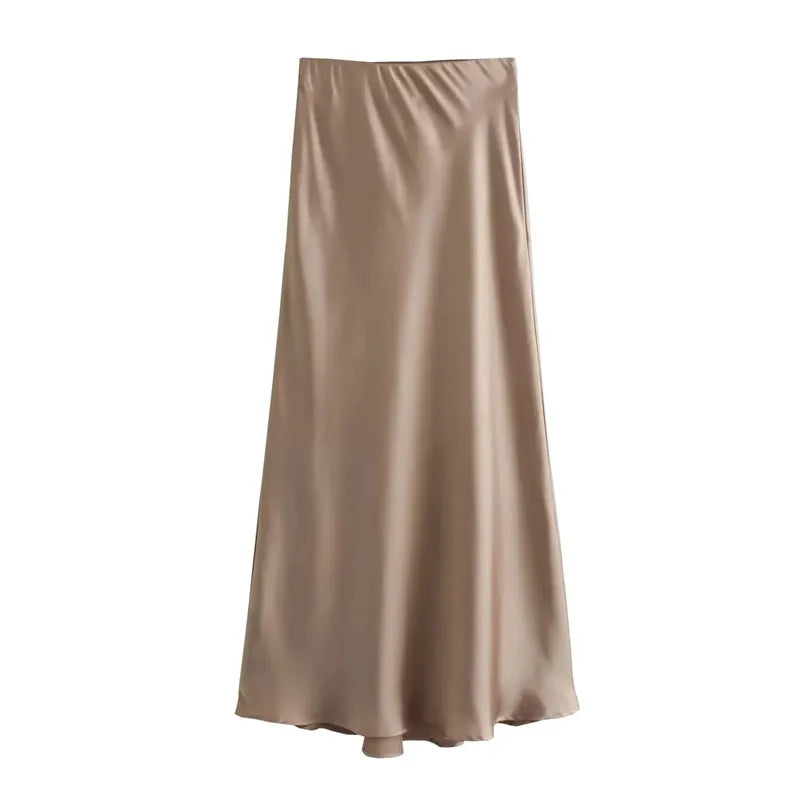 TRAF Woman Satin Skirt.