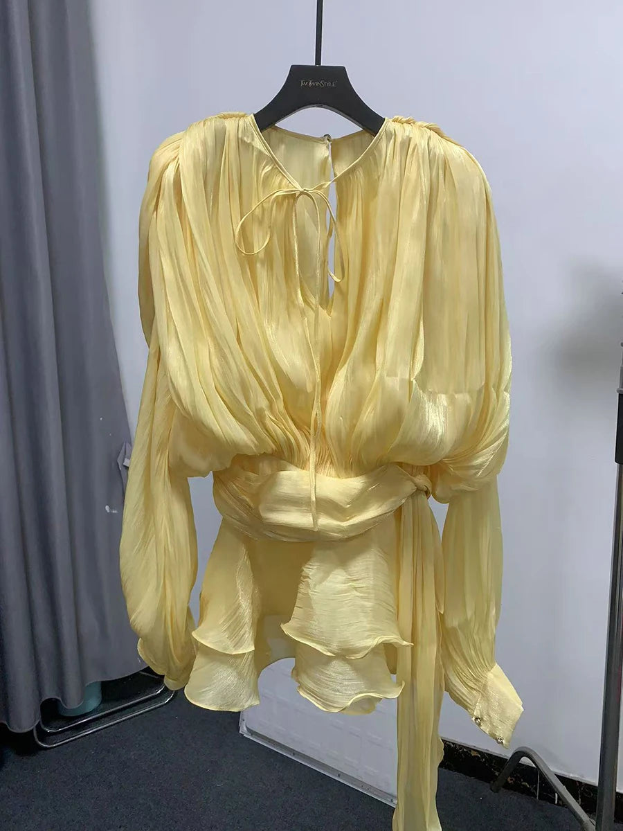 TWOTWINSTYLE Solid Blouse