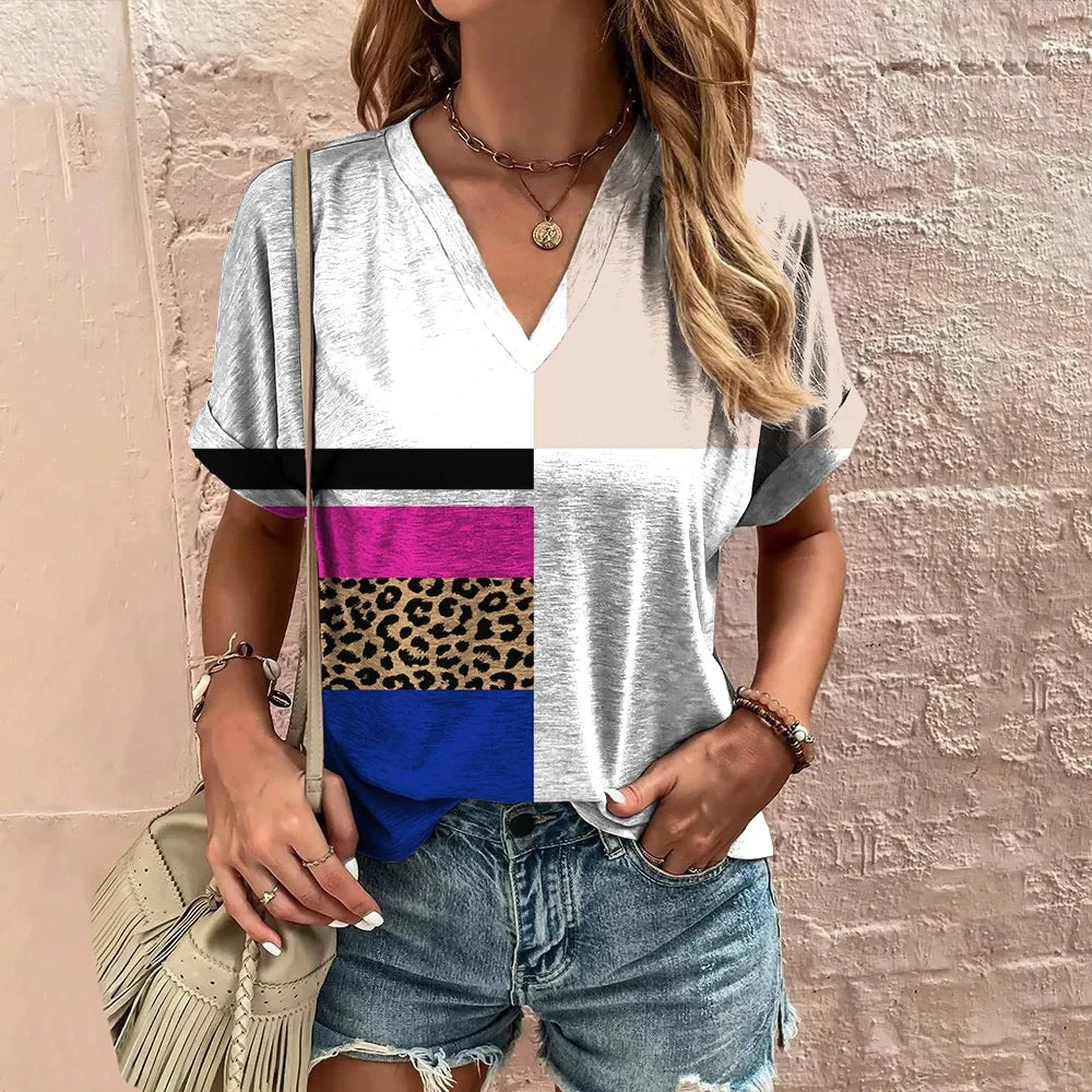 Vintage T Shirt For Women V-Neck