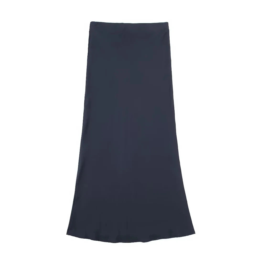 Casual Women Long Skirt Spring Elastic High Waisted.