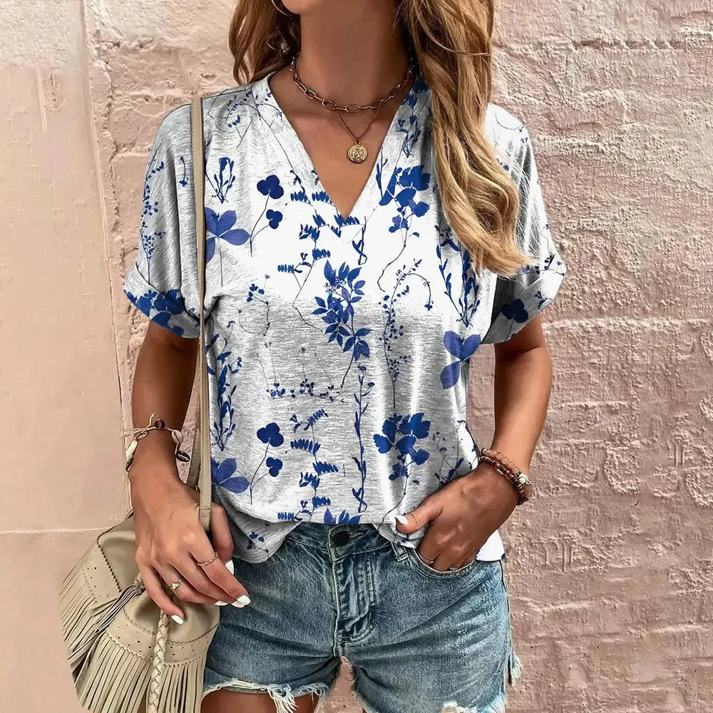 Vintage T Shirt For Women V-Neck