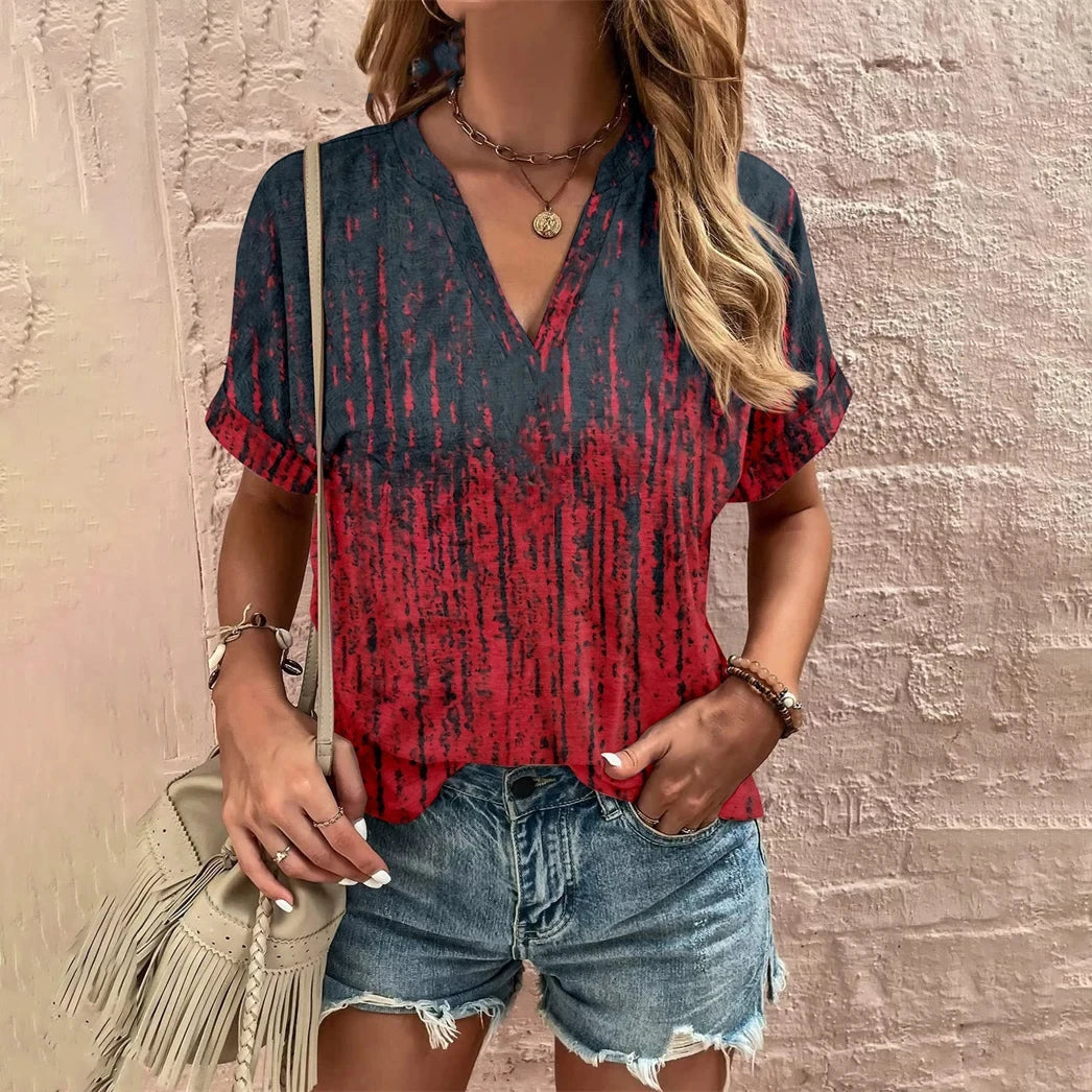 Vintage T Shirt For Women V-Neck