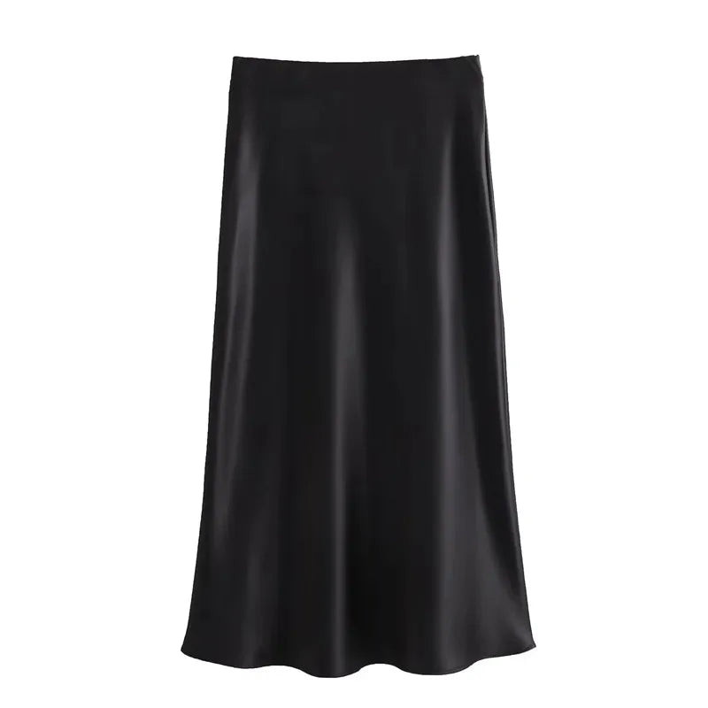 TRAF Woman Satin Skirt.