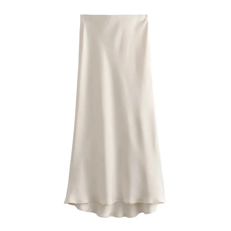 TRAF Woman Satin Skirt.