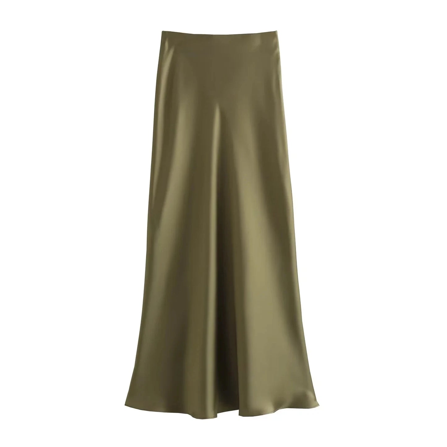 Casual Women Long Skirt Spring Elastic High Waisted.
