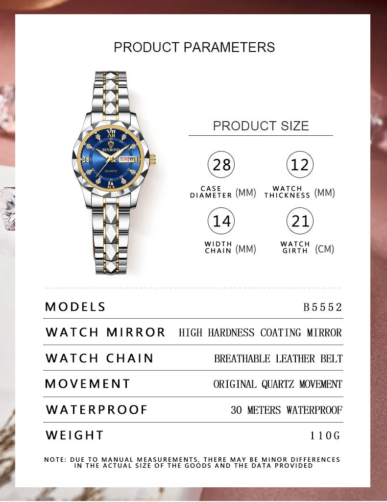 Top Brand Luxury Watches 30M Waterproof