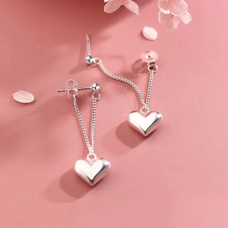 Geometric Heart-shaped Earrings For Women