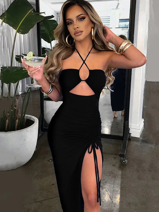 Midi Backless Dresses Slim.