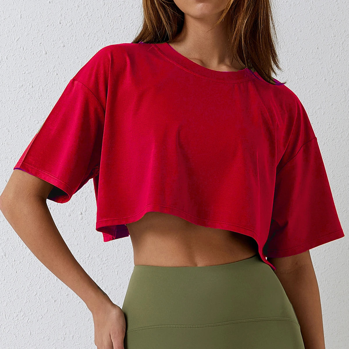 Cotton Women Short Sleeve Dance Running Clothes Yoga Fitness.