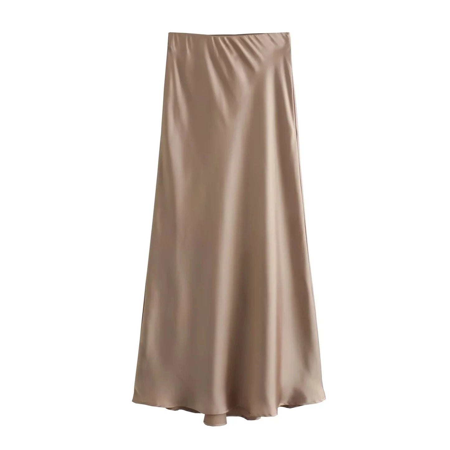Casual Women Long Skirt Spring Elastic High Waisted.
