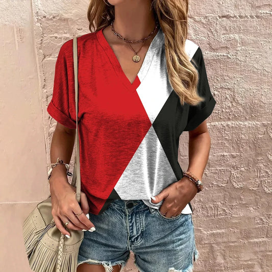Vintage T Shirt For Women V-Neck