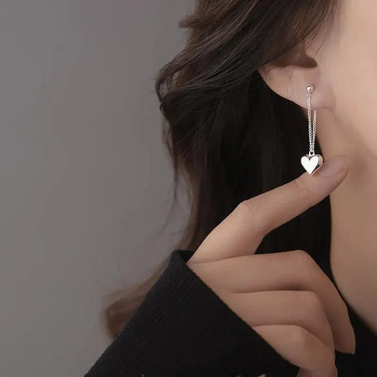Geometric Heart-shaped Earrings For Women