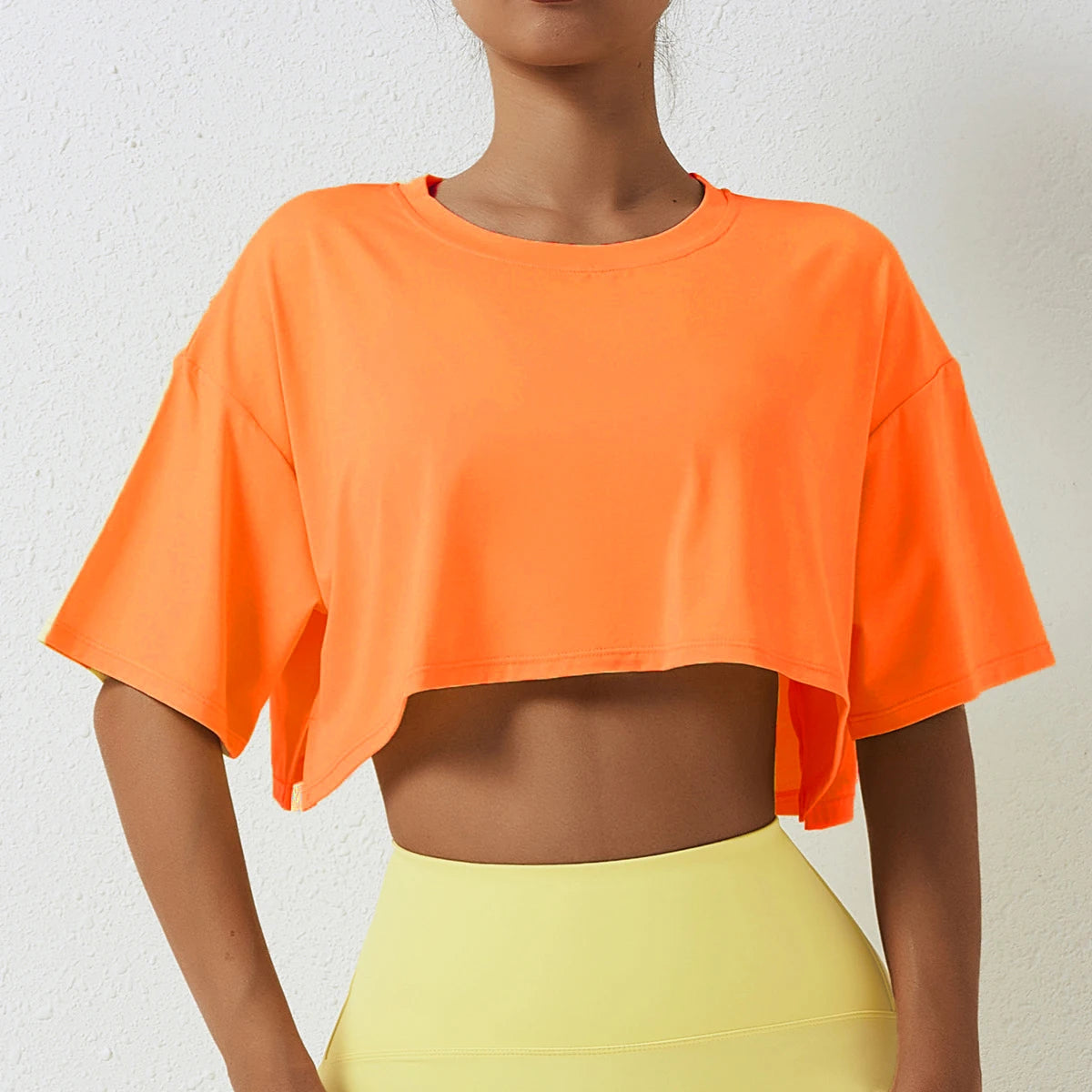 Cotton Women Short Sleeve Dance Running Clothes Yoga Fitness.